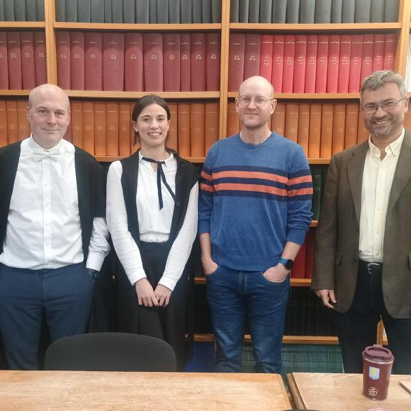 A photo of Charlotte Collingwood at her viva voce.